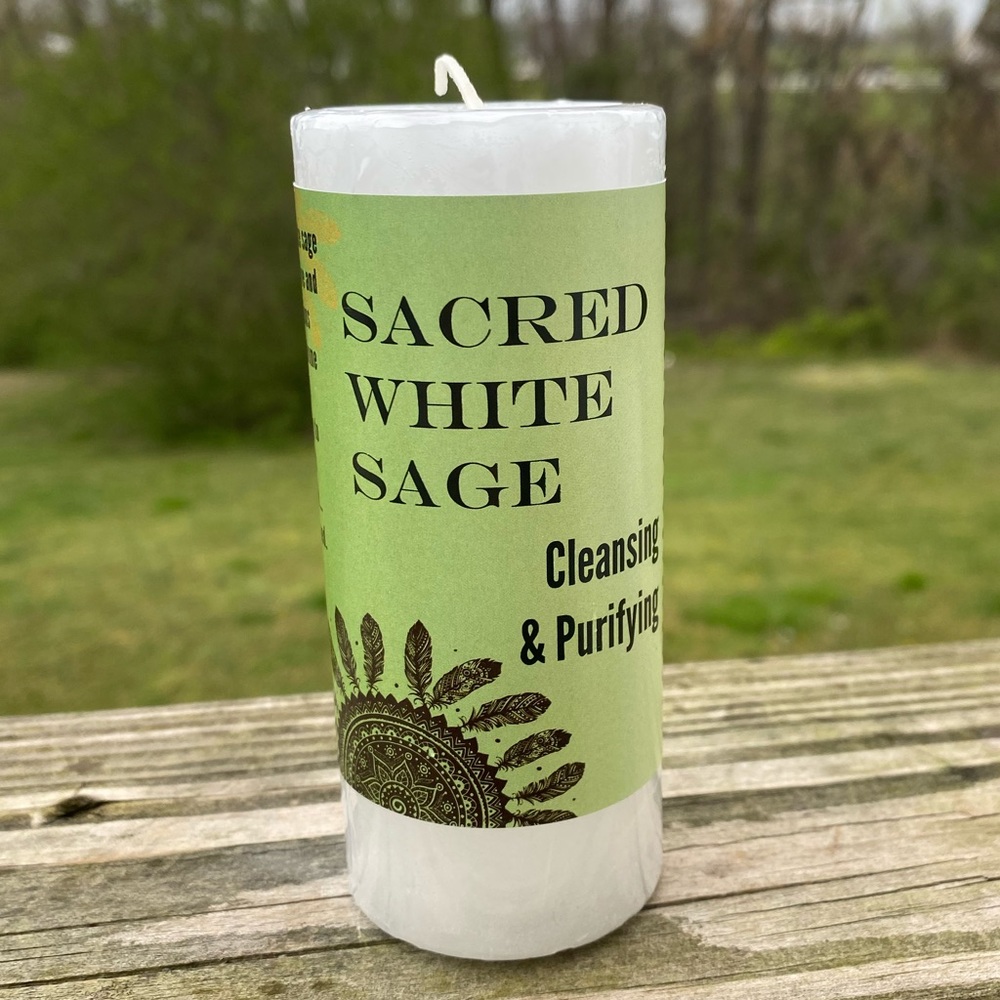 Sacred White Sage Purifying Candle Coventry Creations world magic candle
